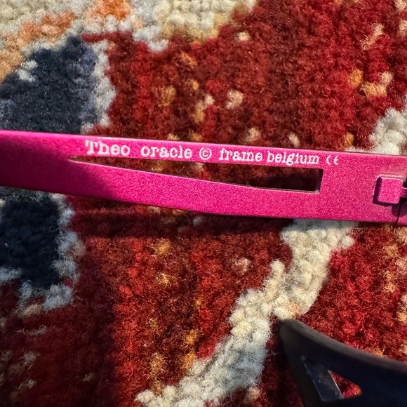 Vintage Theo Belgium Glasses Prescription Pink Titanium - Picture 5 of 6